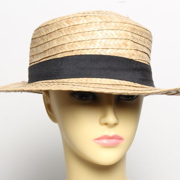 Vintage Womens Summer Straw Trilby Hat