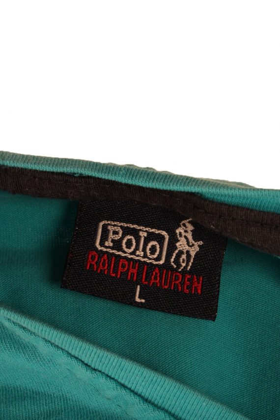 Polo Ralph Lauren Womens T-Shirt Tee V Neck Turquoise L