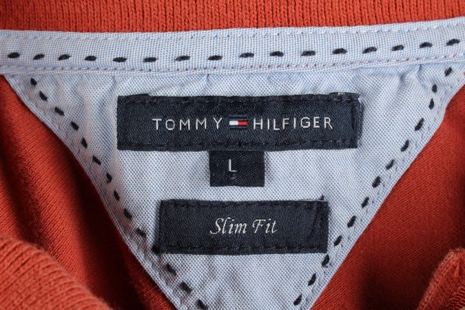 Tommy Hilfiger Polo Shirt 90s Retro Terra Cotta L