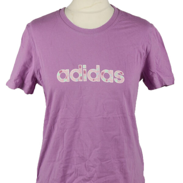 Adidas Womens T-Shirt Tee Crew Neck Purple L