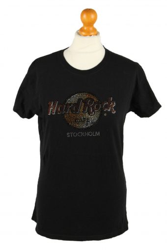 Hard Rock Cafe Womens T-Shirt Tee Crew Neck Black L