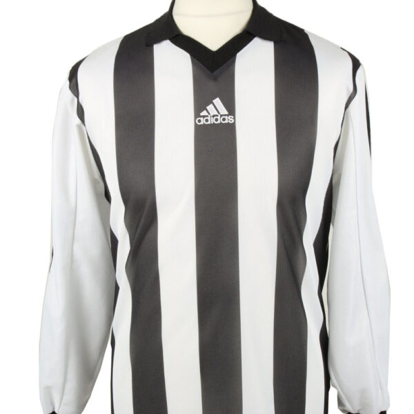 Adidas Football Jersey Shirt Black & White 3 Stripes S S