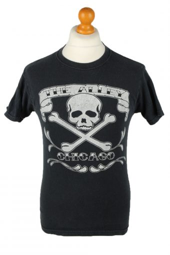 Graphic T-Shirt Tee The Alley Chicago Black S