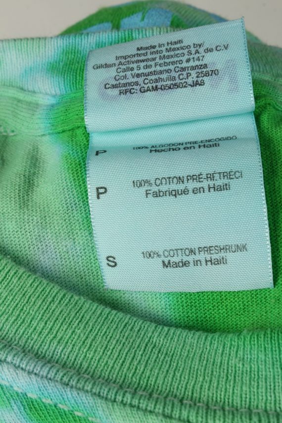 Tie Dye T-Shirt 90s Retro Green S
