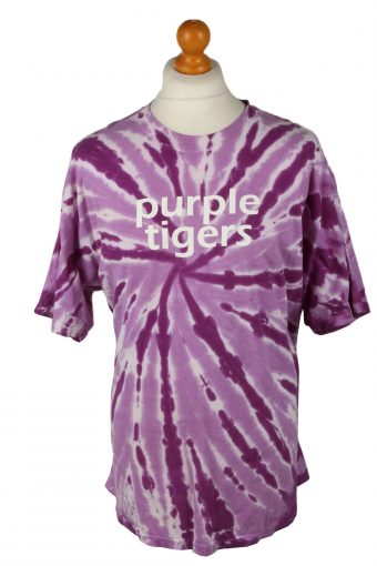 Tie Dye T-Shirt 90s Retro Purple XL