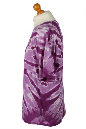 Vintage Tie Dye Unisex T-Shirt Tee Retro XL Purple TS575-142334