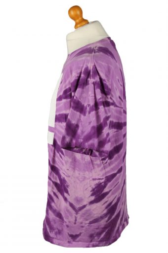 Vintage Tie Dye Unisex T-Shirt Tee XL Purple TS581-142358