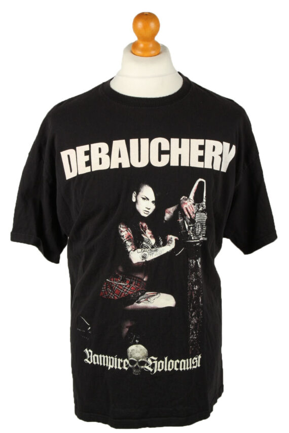 Debauchery Printed T-Shirt Metal Music Band Black XXL