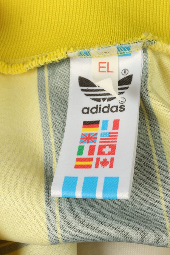 Adidas Football Jersey Shirt Black Yellow Striped Black L