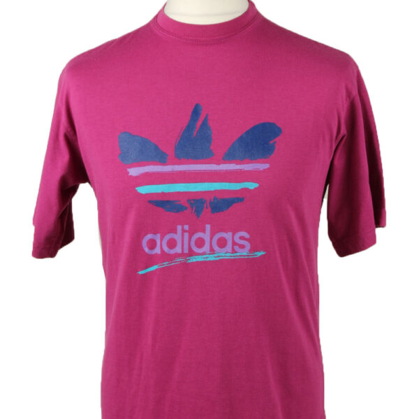 Adidas Mens T-Shirt Trefoil 3 Stripes Pink S