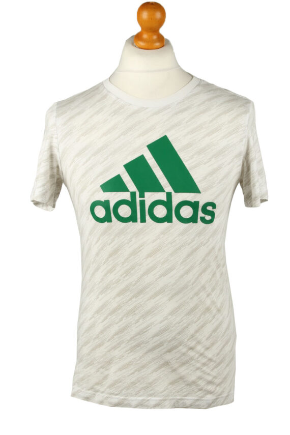 Adidas Mens T-Shirt Top Sports Casual Beige S