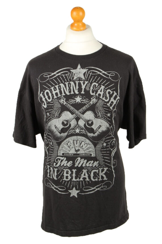 Johny Cash T-Shirt Crew Neck The Man Black XXL