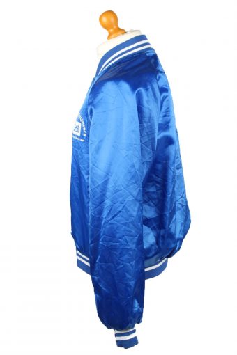 Vintage Auburn Sportswear Satin Baseball Bomber Jacket XL Blue