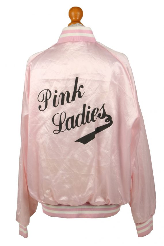 Vintage Satin Baseball Jacket Pink