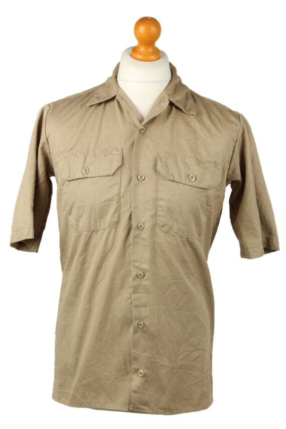 Dickies Work Shirt Workwear Button Up Short Sleeve Camel XL