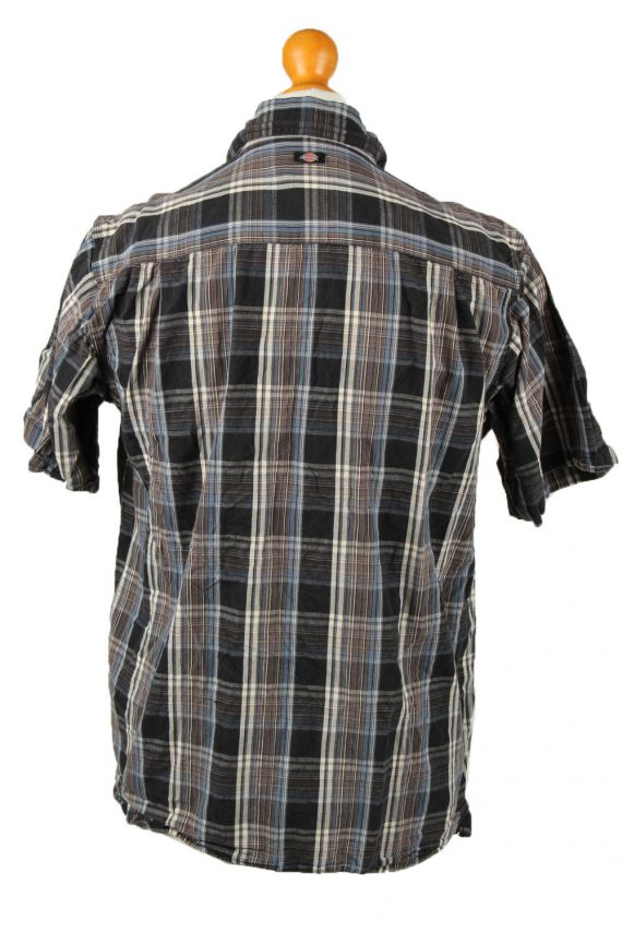 Dickies Work Shirt Workwear Button Up Check Short Sleeve Multi M