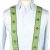 Vintage Adjustable Elastic Braces Suspenders 90s Green