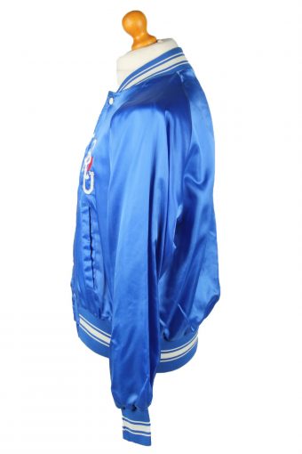 Vintage Champion Mens Satin Baseball Bomber Jacket L Blue -C1983-144684