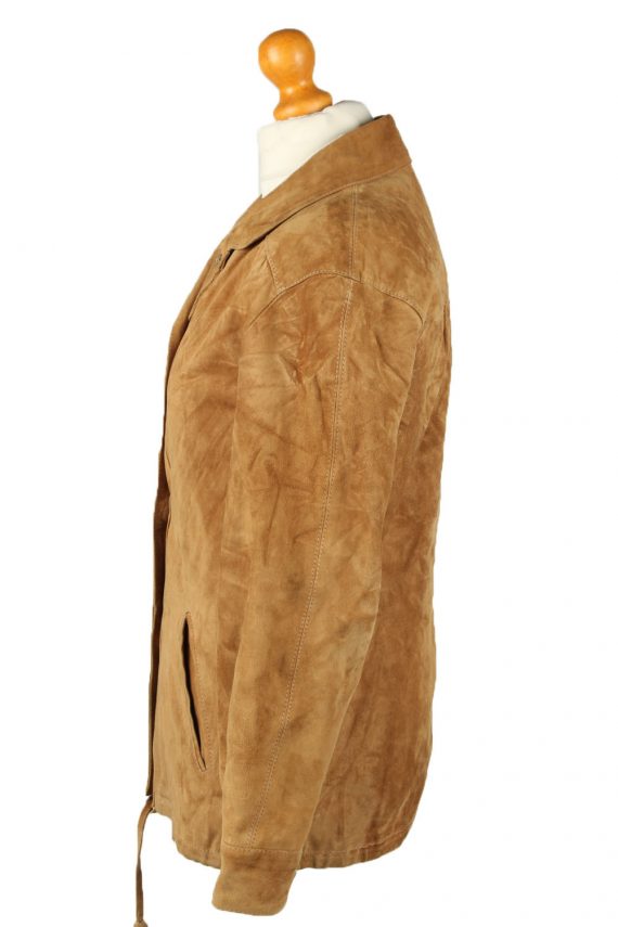 Vintage Womens Suede Jacket Coat Chest 38 in Brown