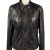 Vintage Womens Vera Pelle Leather Jacket Coat 46 Black