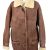 Vintage Womens Sheepskin Leather Coat 80s 18 Dark Brown