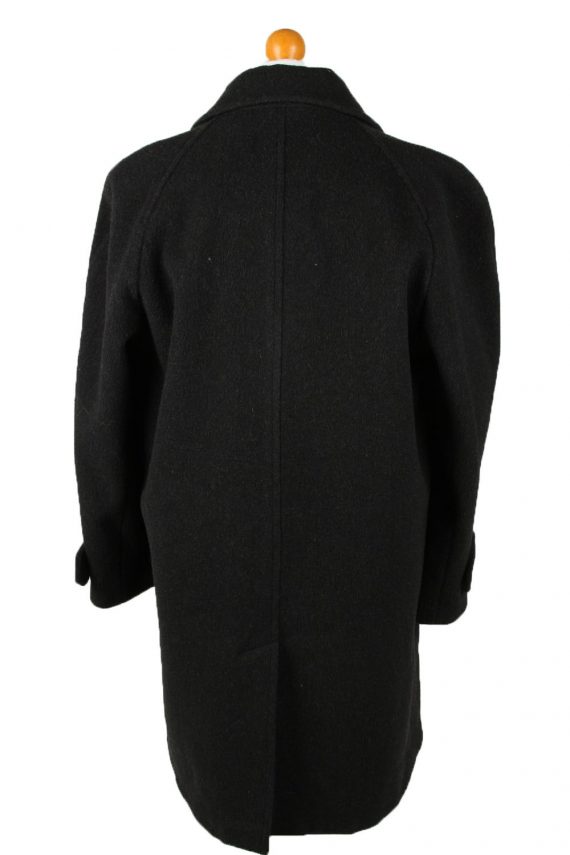 Vintage Canda Mens Wool Overcoat 90s 50 Black