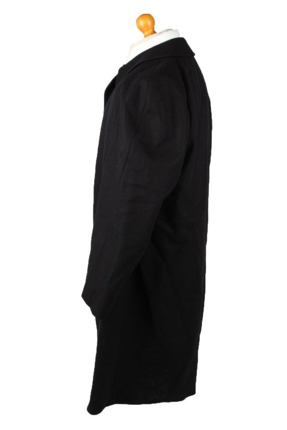 Vintage Top Aachen Mens Wool Overcoat 90s 26 Black