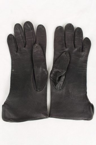 Vintage Womens Faux Leather Gloves 90s Black G121-146494