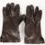 Vintage Womens Faux Leather Gloves 90s Brown