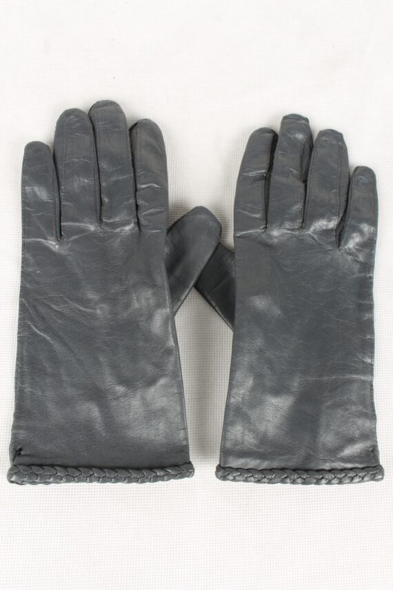 Vintage Womens Gloves Size 80s 7 84 Grey