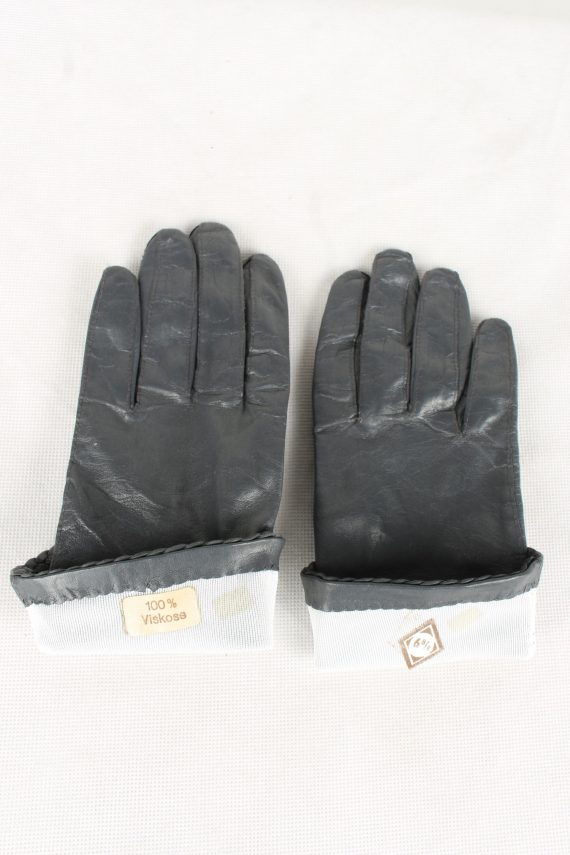 Vintage Womens Gloves Size 80s 7 84 Grey