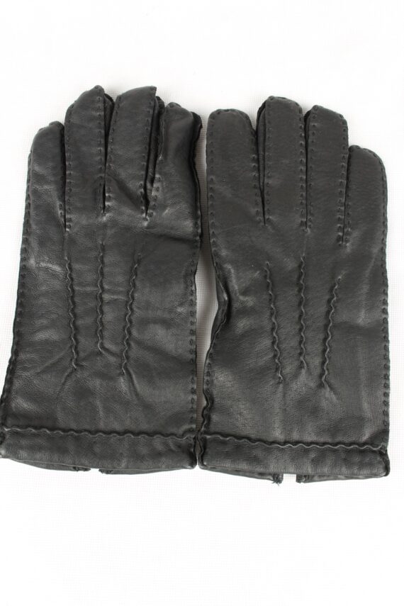 Vintage Mens Genuine Leather Gloves Size 90s 8.5 Black