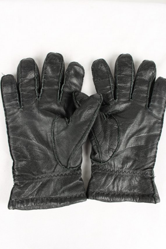 Vintage Mens Genuine Pig Nappa Leather Gloves 90s 9 Black