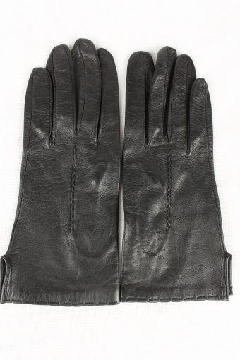 Vintage Womens Gloves 90s 7.5 Black