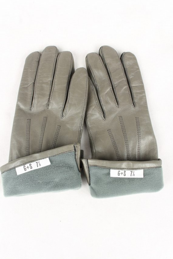 Vintage Womens Gloves 90s 7.5 Grey