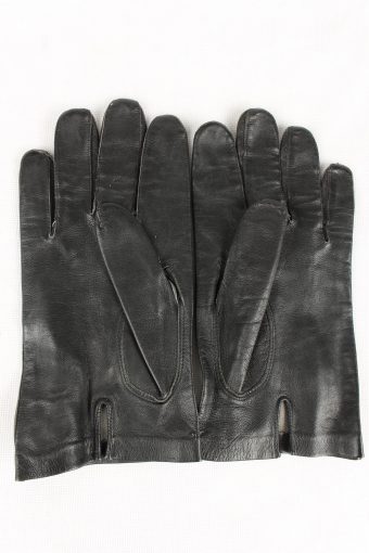 Vintage Womens Gloves 90s Size 8.75 Black G195-146798