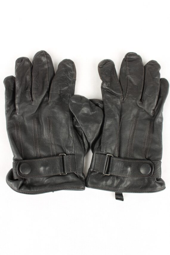 Vintage Womens Genuine Sheep Leather Gloves Size 80s S Black