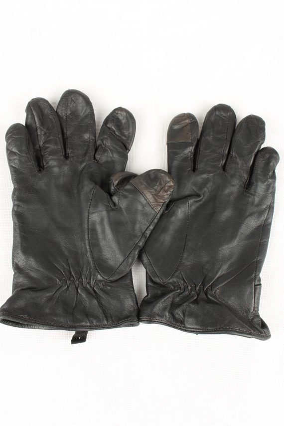 Vintage Womens Genuine Sheep Leather Gloves Size 80s S Black