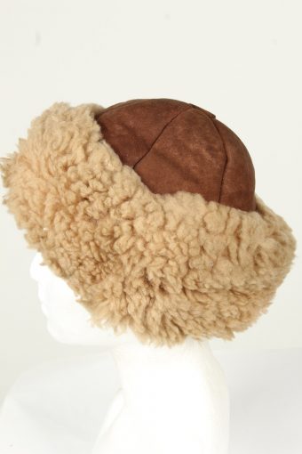 Vintage Unisex Russian Style Winter Hat 90s Brown HAT1513-145336
