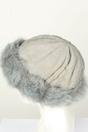 Vintage Unisex Russian Style Winter Hat 80s Grey HAT1554-145757