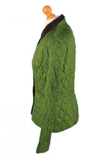 Vintage Barbour Womens Quilted Jacket Coat 12 Green