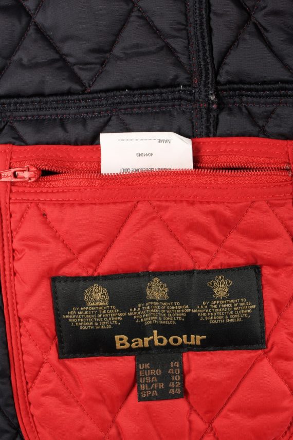 Vintage Barbour Womens Quilted Jacket Coat 14 Red
