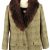 Vintage Wool Womens Faux Fur Neck Jacket Coat 42 Multi
