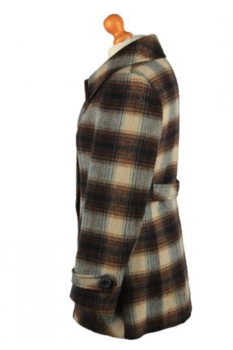 Vintage Womens Check Coat Jacket Size 40 Multi -C2218-148313