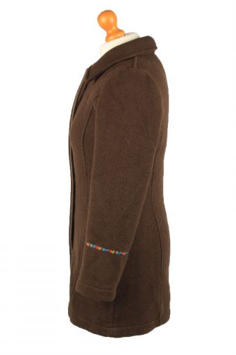 Vintage Veeko Womens Wool Mix Coat Size 36 Brown -C2220-148323