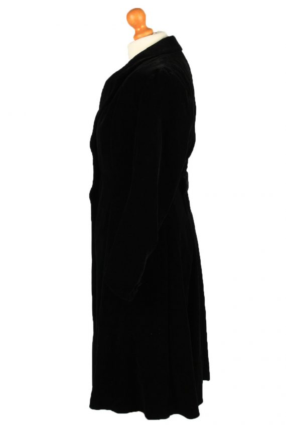 Vintage Velvet Womens Overcoat Size 12 Chest 38 in Black