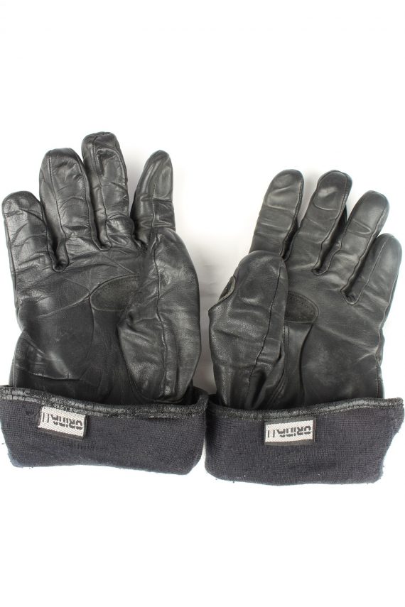 Vintage Mens Motorcycle Gloves 80s Black