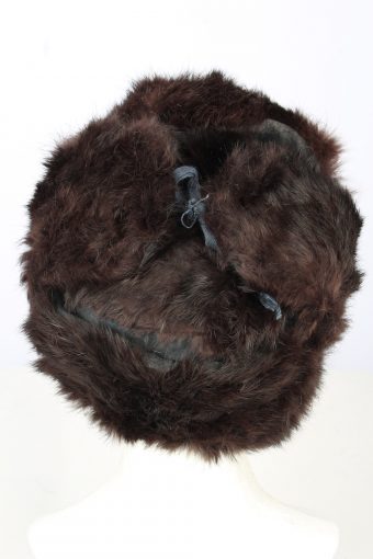 Vintage Unisex Russian Hat Ushanka 90s Dark Brown HAT1655-147478
