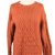 Womens Cable Knit Jumper 90s Terra Cotta M
