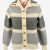 Womens Knit Cable Cardigan Grey S